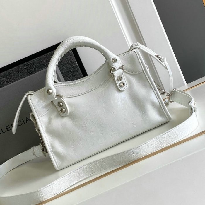 Balenciaga Le City Bag Mini Shoulder Handbag White