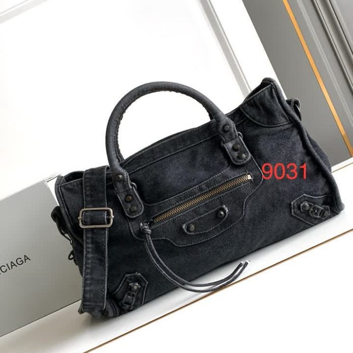 Balenciaga Le City Denim Top Handle Bag