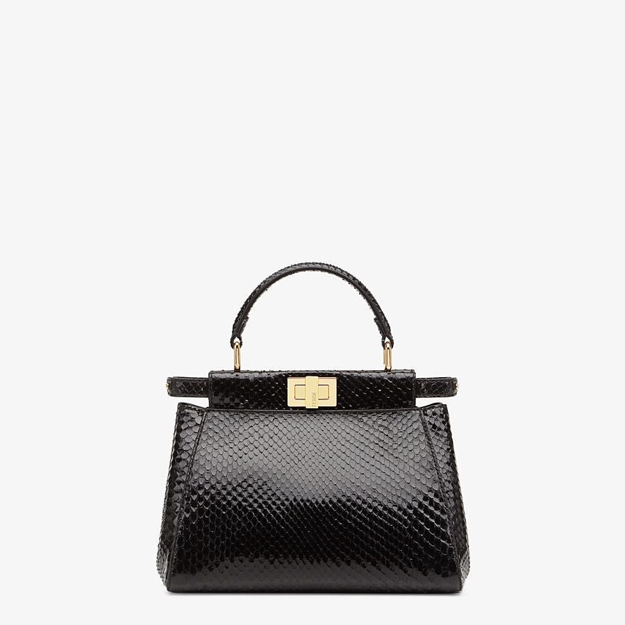 8BN244U91F0KUR_01_large-grey.jpg Fendi Peekaboo Black Python Mini Leather Bag - Image 1