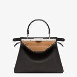 Fendi Selleria Black Cuoio Romano Medium Bag - Image 2