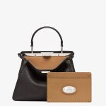 Fendi Selleria Black Cuoio Romano Medium Bag - Image 3