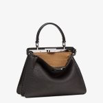 Fendi Selleria Black Cuoio Romano Medium Bag - Image 4