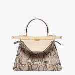 Fendi Peekaboo Python Medium Natural Leather Bag - Image 2