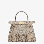 Fendi Peekaboo Python Medium Natural Leather Bag - Image 5