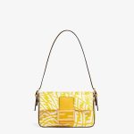 Fendi Baguette Vertigo Yellow Mini Canvas Bag