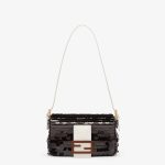 Fendi Baguette Black Sequin Mini Bag