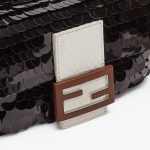 Fendi Baguette Black Sequin Mini Bag - Image 5