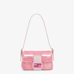 Fendi Baguette Black Sequin Mini Bag - Image 6