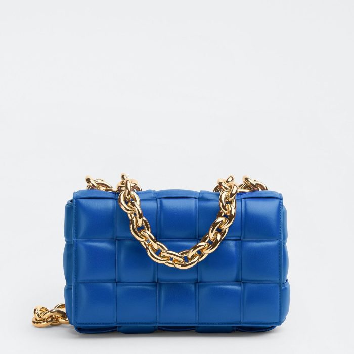 Bottega Veneta Chain Cassette Cobalt Blue Crossbody Bag