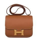 Hermes Gold Evercolor Mini Constance 18cm Gold Hardware