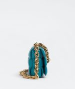 Bottega Veneta Chain Cassette Blaster Blue Suede Bag - Image 7