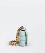 Bottega Veneta Women’s Chain Cassette Bag in Teal Washed