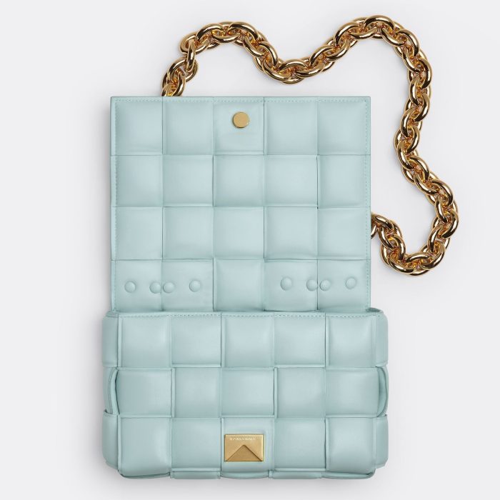 Bottega Veneta Women’s Chain Cassette Bag in Teal Washed
