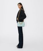 Bottega Veneta Women’s Chain Cassette Bag in Teal Washed