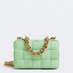 Bottega Veneta Women’s Chain Cassette Wasabi Suede Bag
