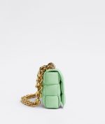 Bottega Veneta Women’s Chain Cassette Wasabi Suede Bag