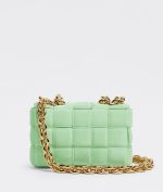 Bottega Veneta Women’s Chain Cassette Wasabi Suede Bag