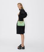Bottega Veneta Women’s Chain Cassette Wasabi Suede Bag